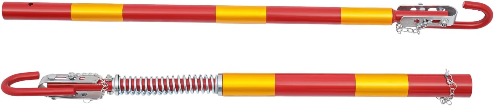 Car Safety Tow Bar 5T Recovery Tow Ball Towing Bar Spring Damper Steel Towing Pole, 2 Pieces, For Car Van Truck