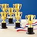 Juvale Mini Trophies Bulk - 4 in, Gold-Plated Plastic, 24-Pack - Trophies for Kids & Adults - Sports, School & Party Awards