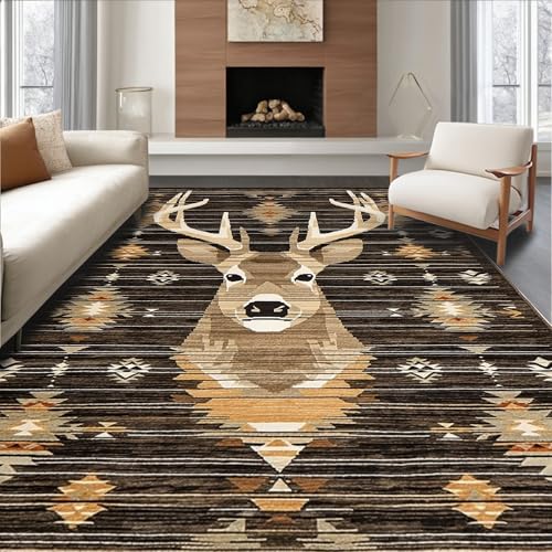 ODIKA Flatwoven High Traffic Area Rug 2x3, Cozy Natural Textured