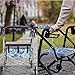 LVEWYB Blue Marble Butterfly 3Pcs Rollator Walker Basket and Seat Backrest Rollbar Covers Sets Rollbar Accessories Set for Seniors Drive Rollator Decor Covers and Under Seat Bag