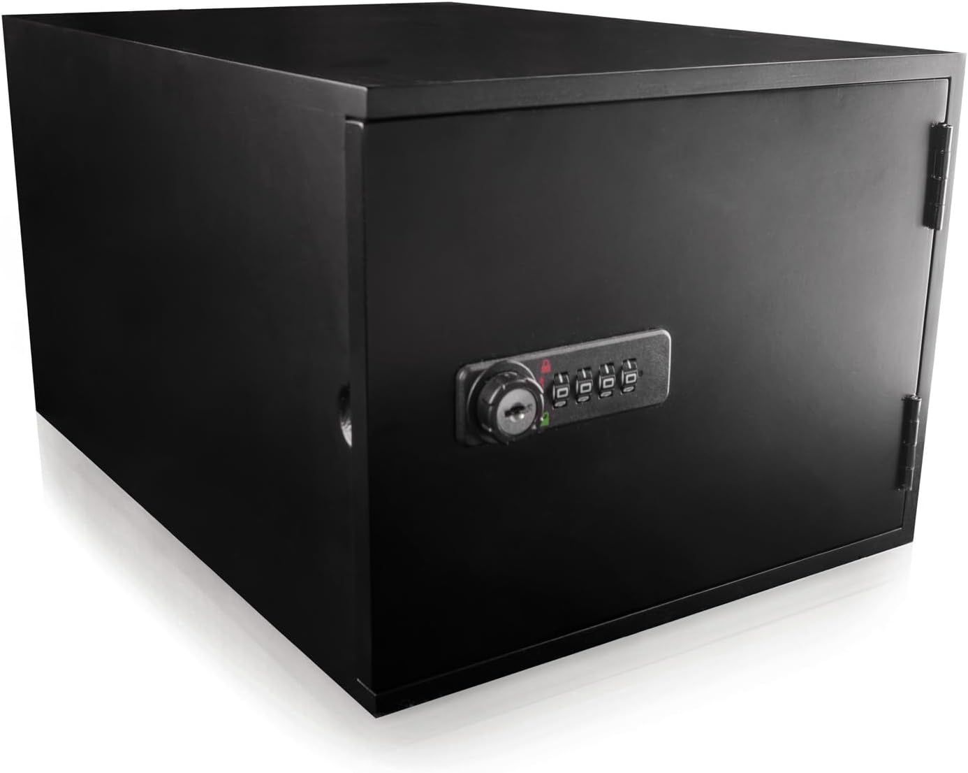 Lock Box - Bamboo - 12 Litre Lockable Box - 4 Digit Combination Lock - Premium Secure Home Storage (Black)