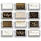 arricraft 120 Stück „Thanks“ Mini Schokoriegelverpackungen Dankeschön Aufkleber Mit Schwarzen Streifen Und Goldenem Konfetti Und Goldfolien Design Schokoladenriegel Etiketten Für Gäste Hochzeit