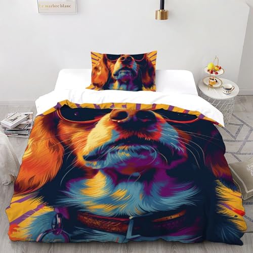 Housse de couette enfant à fermeture éclair Hound pour lit simple - 2