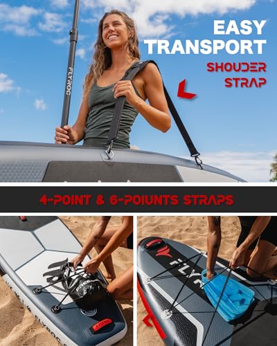 Image of 11'6x35'' Extra Wide Inflatable Paddle Board, 450lb Capacity Stand Up Paddle Board for Adults (x3), Stable Inflatable SUP, All Skill Levels, 3 Handles, 100L Backpack, 3PCS Paddle, 5L Dry Bag