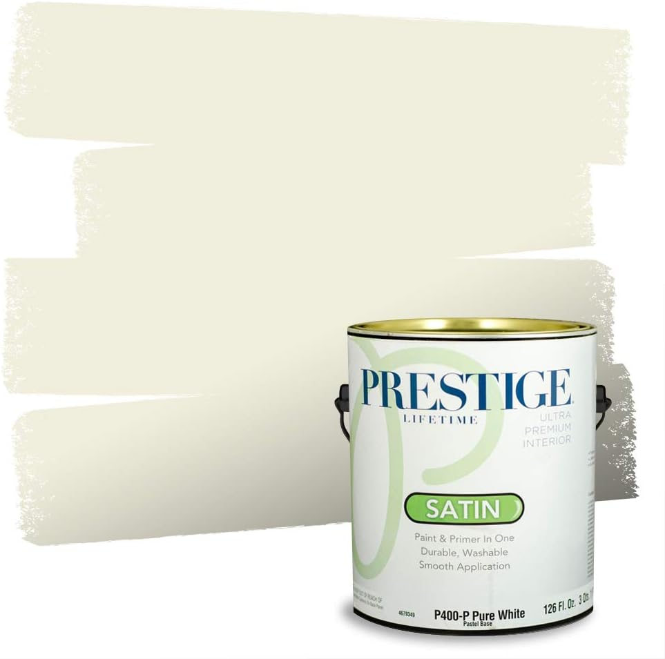 PRESTIGE Paints Interior Paint and Primer In One, 1-Gallon, Flat, Comparable Match of Benjamin Moore* Ancient Ivory*