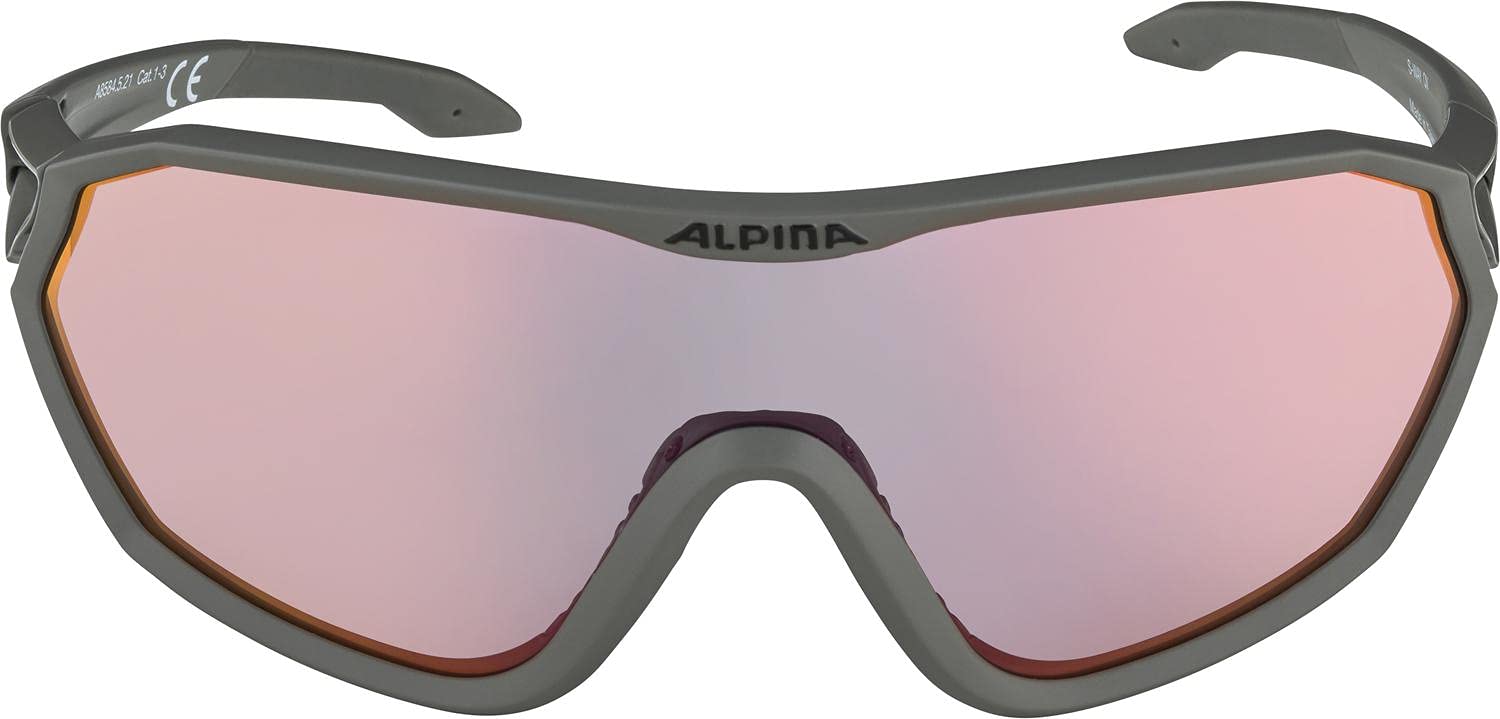 ALPINA Unisex - Dorośli, S-WAY QV Okulary sportowe