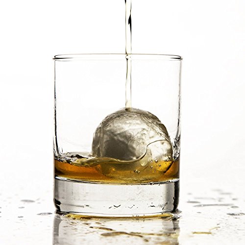 glacio Ice Cube Trays Silicone Combo Ice Molds - Set of 2, Sphere Ice Ball Maker with Lid & Large Square Molds, Reusable and BPA Free - Thumbnail 2