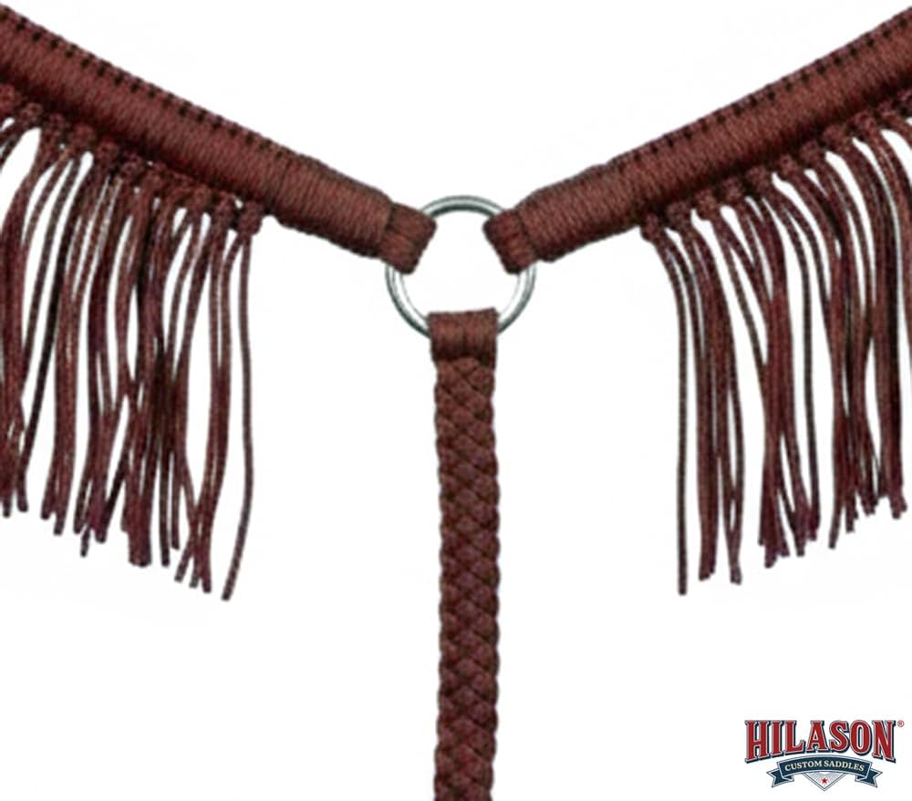 HILASON Horse Breast Collar – Flat Braided Paracord with Fringes