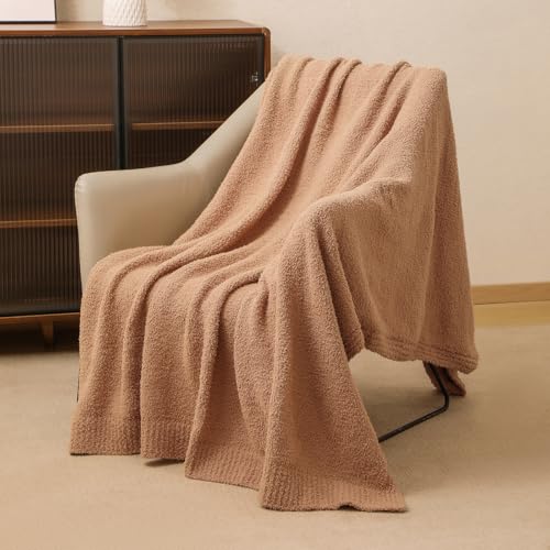 bearberry Knit Throw Blanket 50x60 Camel Super Soft Plush for Couch by bearberry - Used condition - Image 6