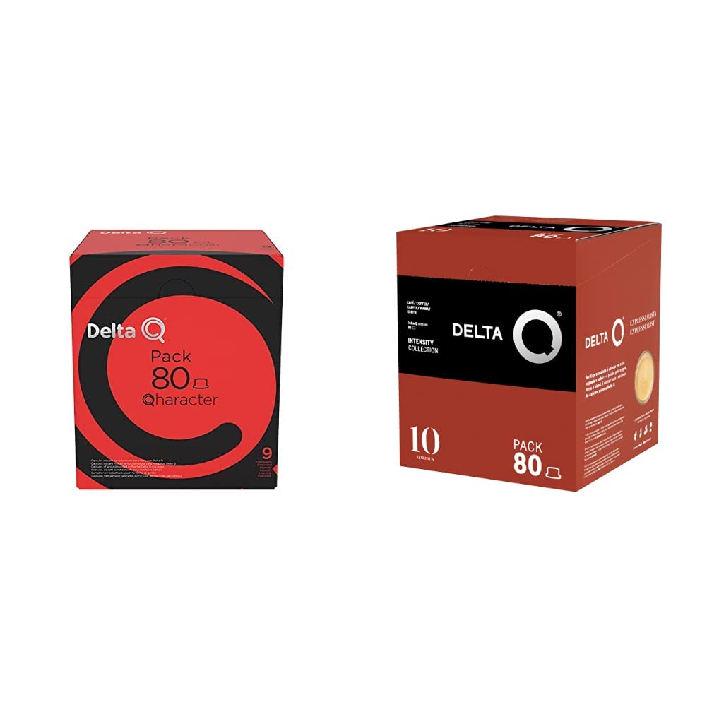 Delta Q Pack XL Qalidus - Café Cápsulas - Intensidad 10-80 Cápsulas & Delta Q Pack XL Qharacter - Café Cápsulas - Intensidad 9-80 Cápsulas
