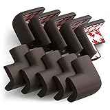 KINGLAKE® 12 PCS Cushiony Table Furniture Childproofing Corner Guards Protectors Baby Safety Extra Dense Non Toxic Edge & Corner Guard Bumpers Coffee