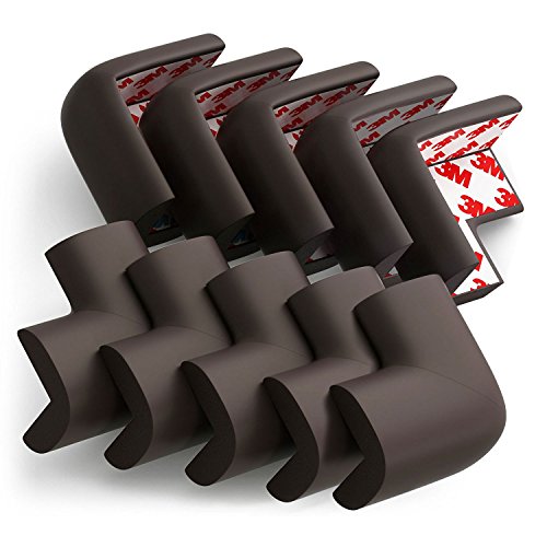 KINGLAKE Thick Baby Safety Softener Table Edge Guard Protector (12PCS Coffee)