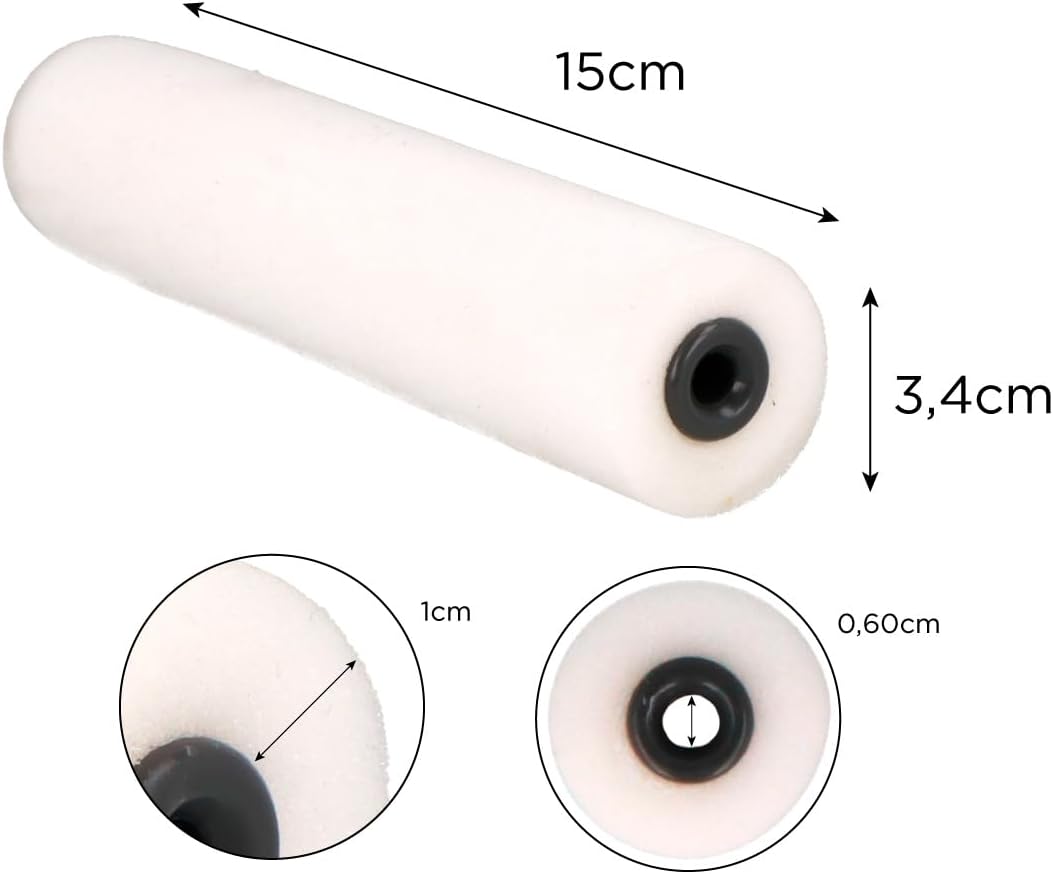 INNSPIRO Pack of 5 Replacement Foam Paint Rollers 15cm
