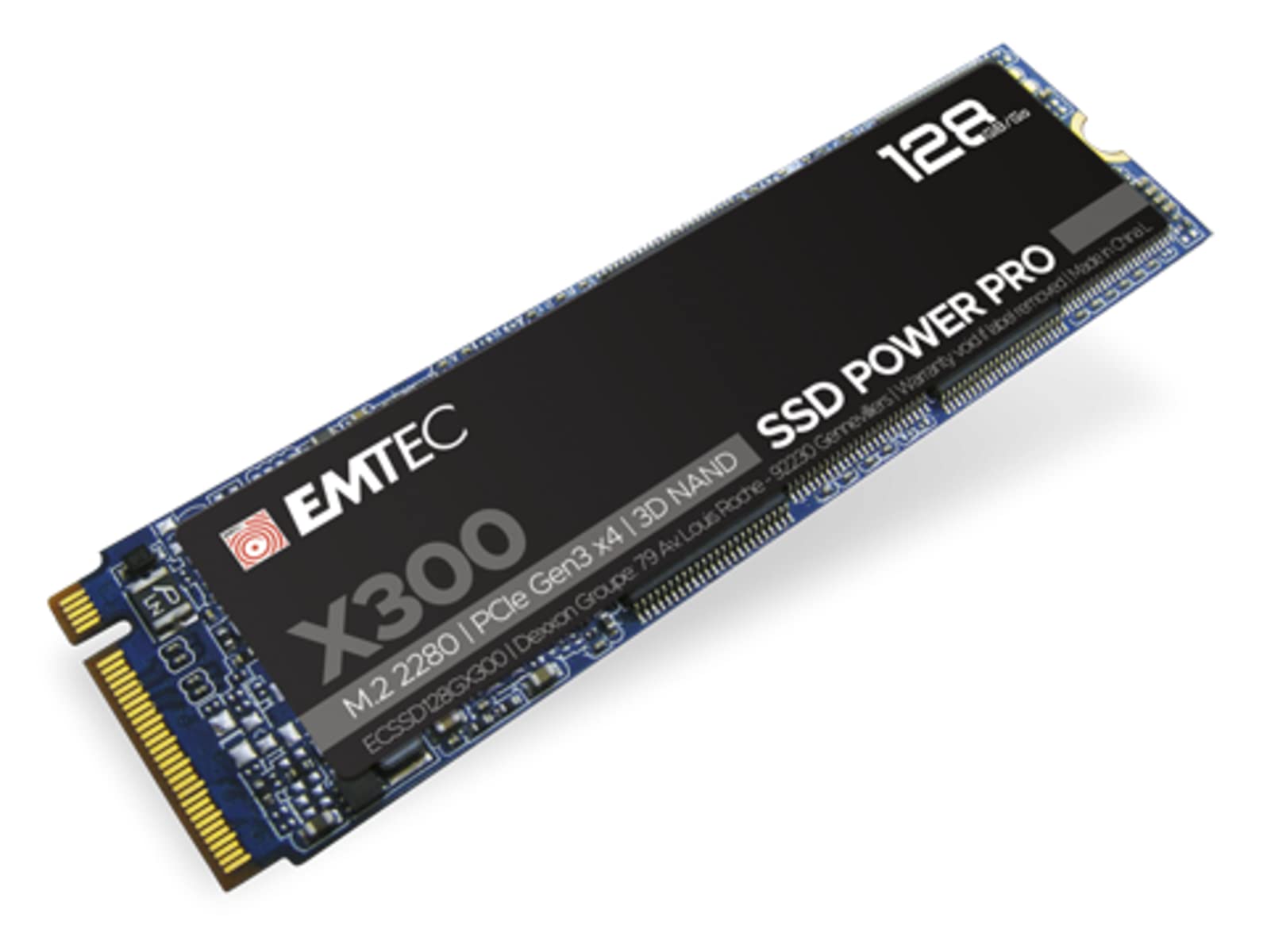 Emtec X300 M2 SSD Power Pro 128 GB, PCIe 3.0 x4, NVMe, M.2 2280