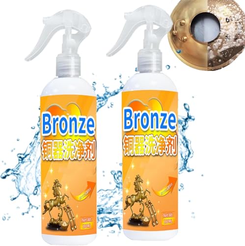 Spray Limpiador Y Abrillantador Instantáneo para Latón, Removedor Instantáneo de Manchas de Latón Y Cobre, Limpiador Y Abrillantador de Latón, para Antigüedades (2 Piezas)