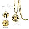 Flongo Herren Halskette Medaillon mit Löwe Kopf Anhänger Gold Löwenkopf Kette Hip Hop Biker für Männer Herren Accessoires #2