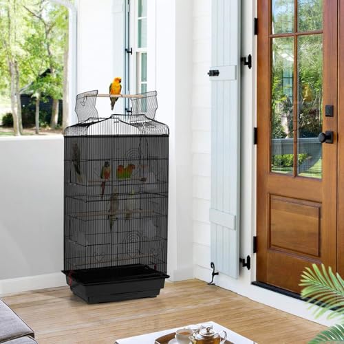 Asocea Bird Cage Seed Catcher,Large Bird Cage Cover Adjustable Soft Airy Skirt Guard Birdcage Nylon Mesh Net For Parrot Parakeet Macaw African Round Square Cages Cover thumb #5