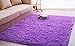 Ultra Soft 4.5 Cm Thick Indoor Morden Area Rugs Pads, New Arrival Fashion Color [Bedroom] [Livingroom] [Sitting-room] [Rugs] [Blanket] [Footcloth] for Home Decorate. Size: 4 Feet X 5 Feet (Purple)