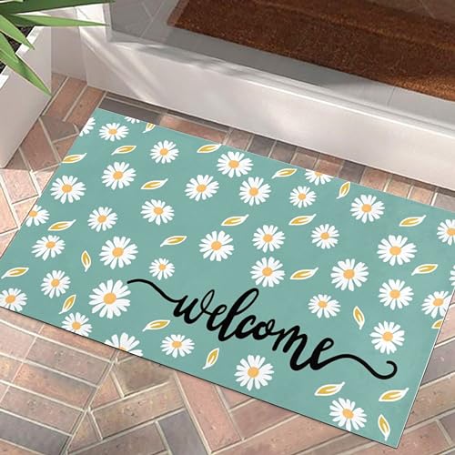 Xinglunla Summer Doormat Daisy Front Door Welcome...