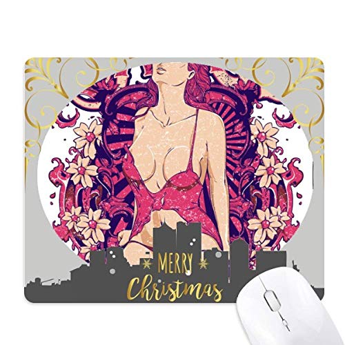 Soutien-gorge sauvage la nuit de noël tapis de souris ergonomique