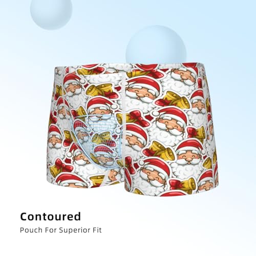 Boys' Cotton Boxer Brief Soft Underwear-Santa Claus Bells4