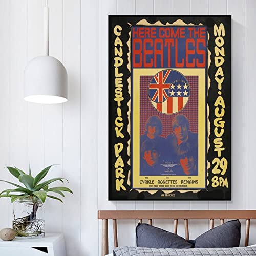 Poster sur toile Beatles 1966 San Francisco pour décoration murale, pour chambre à coucher, bureau, salon, décoration d… - Les Beatles, Paul McCartney, John Lennon, RIngo Starr, George Harrison Poster sur toile Beatles 1966 San Francisco pour décoration murale, pour chambre à coucher, bureau, salon, décoration d… – Image 6