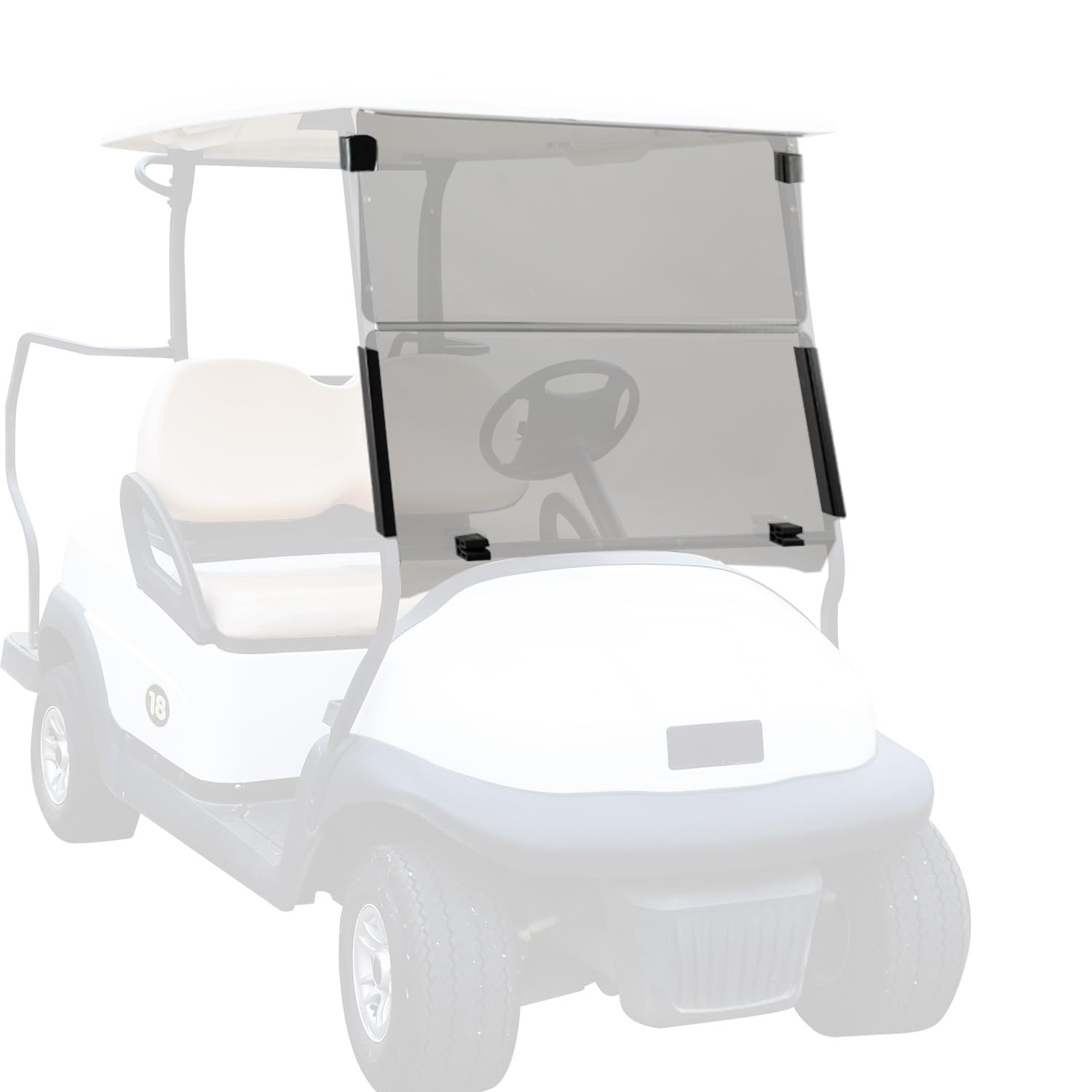 Ezgo Golf Cart Windshield Ezgo TXT Windshield Replacement for Front Fits 1995 to 2013 Ezgo TXT and Medalist Models Foldable Tinted UV Protection and Impact Resistant Acrylic Shield