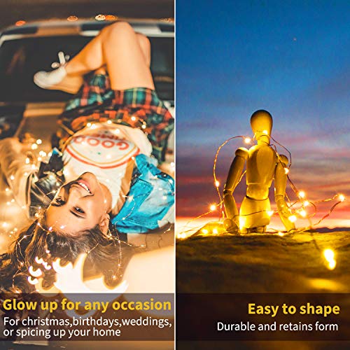 Minetom Fairy String Lights Plug In , 40 Feet 120 Led Copper Wire Firefly Lights For Bedroom Wedding Gathering Party Christmas Tree Garland Wreath Decoration, Warm White #TOP4