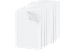 10 Pack 4x6 Acrylic Sheet, Clear Plexiglass 1mm for Crafts, Signs