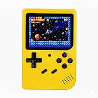 Vídeo Game Portátil Retro com Tela Colorida Console Compacto com Jogos Integrados Infantil e Adulto (Amarelo)