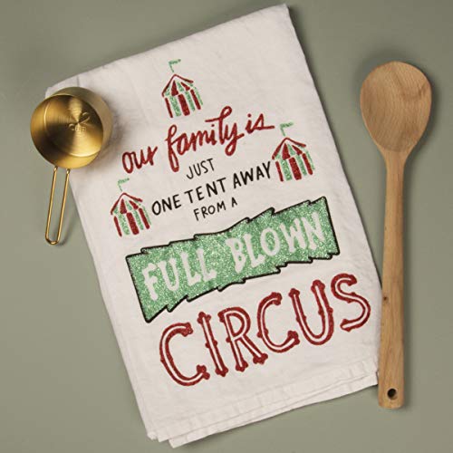 Primitives-by-Kathy-36944-LOL-Made-You-Smile-Glitter-Dish-Towel-28-x-28-One-Tent-Away-from-A-Circus Primitives by Kathy 36944 LOL Made You Smile Glitter Dish Towel 28 x 28 One Tent Away from A Circus