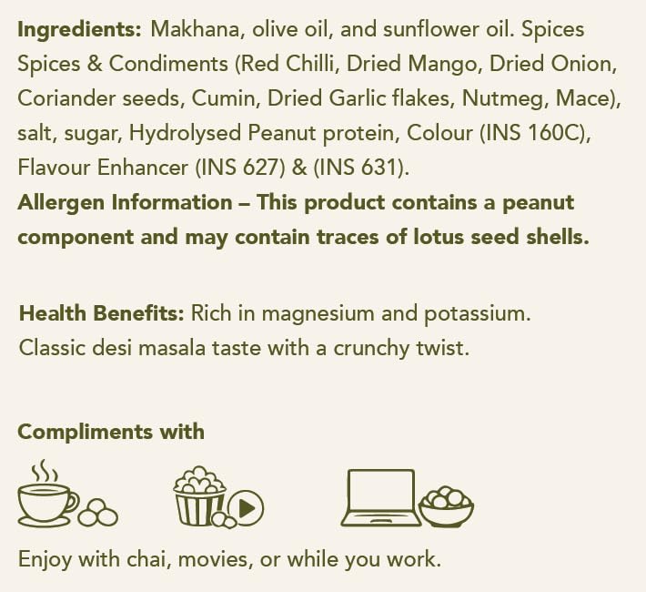 True-Purna Mix Masala Makhana 90 g | Roasted Fox Nuts Snack | Protein Rich Crunchy Lotus Seeds | Gluten Free Evening Snack | Jar Pack 2