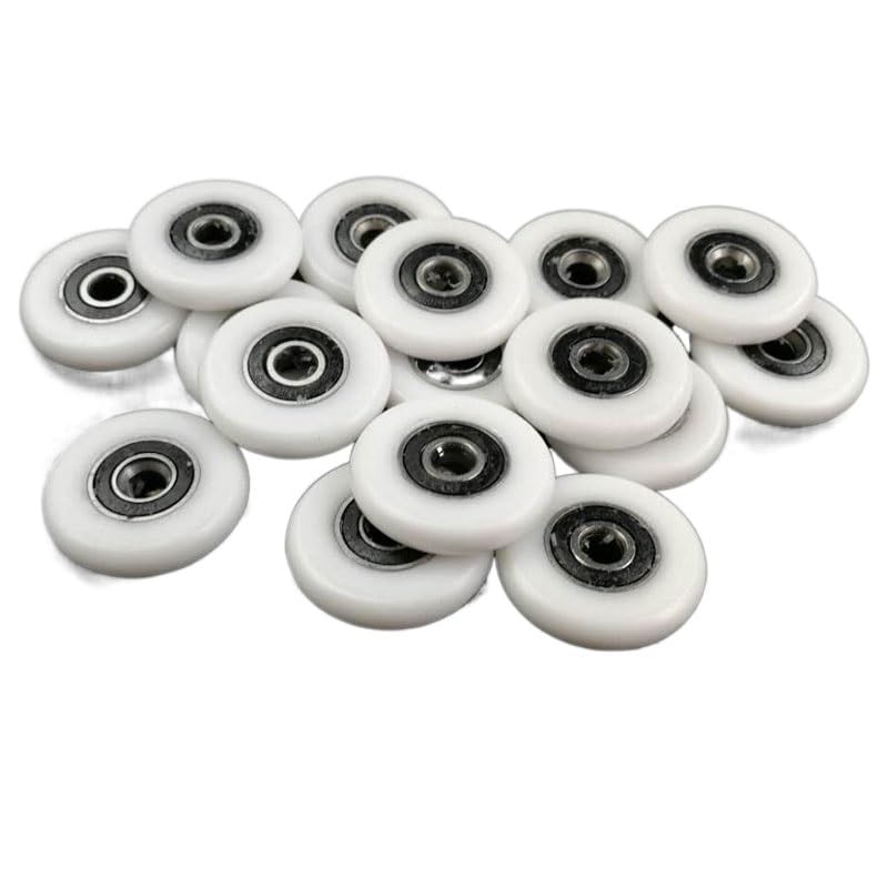 Douchecabine Rollers 4 stks-8 stks/set Douchedeursluitingen Rollers Runners Wielen Trekken Bovendeel of Onderdeel.Diameter 20 mm/22 mm/23 mm/25 mm/27 mm Douchedeurrollen (Kleur: 4 stuks lager 4 stuks