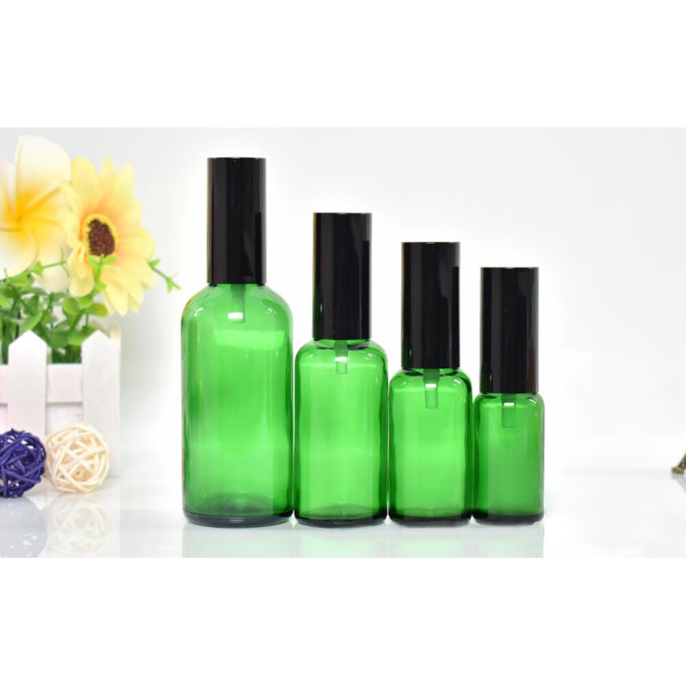 20 flaconi spray da 10 ml in vetro verde vuoto, kit viaggio flaconi per nebulizzazione fine nebulizzatore in vetro flacone vuoto riutilizzabile per oli essenziali, profumo, aromaterapia, farmacia