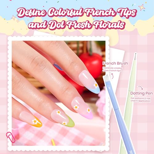 Image of Beetles Nail Art Brushes 6pcs - Sweet Swirl Nail Art Tools Liner Brushes for Nails Dotting Tool Gradient French Manicure Design Pen with Floral Palette, Brush Holder, DIY Gift for Women