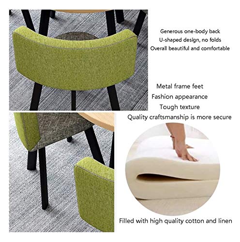 Zhangyn Conference Reception Room Coffee Table With Chair Round Table And Chair Set Dining Table And Chair Combination Modern Design Leisure Table Marble Wooden Round Table Dining Room (Color : Grey+ #TOP3