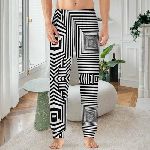 Infinite Maze Spinning Hypnotic Geometric Men's Pajama Bottoms Sleep Lounge Soft Comfy Pants Sleepwear2