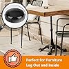 24-Pack Wrought Iron Patio Furniture Feet Caps 1-1/2 Inch Plastic Outdoor Patio Chair Leg Caps Floor Protecting Replacement Feet Glides for Metal Tables and Chairs, Black