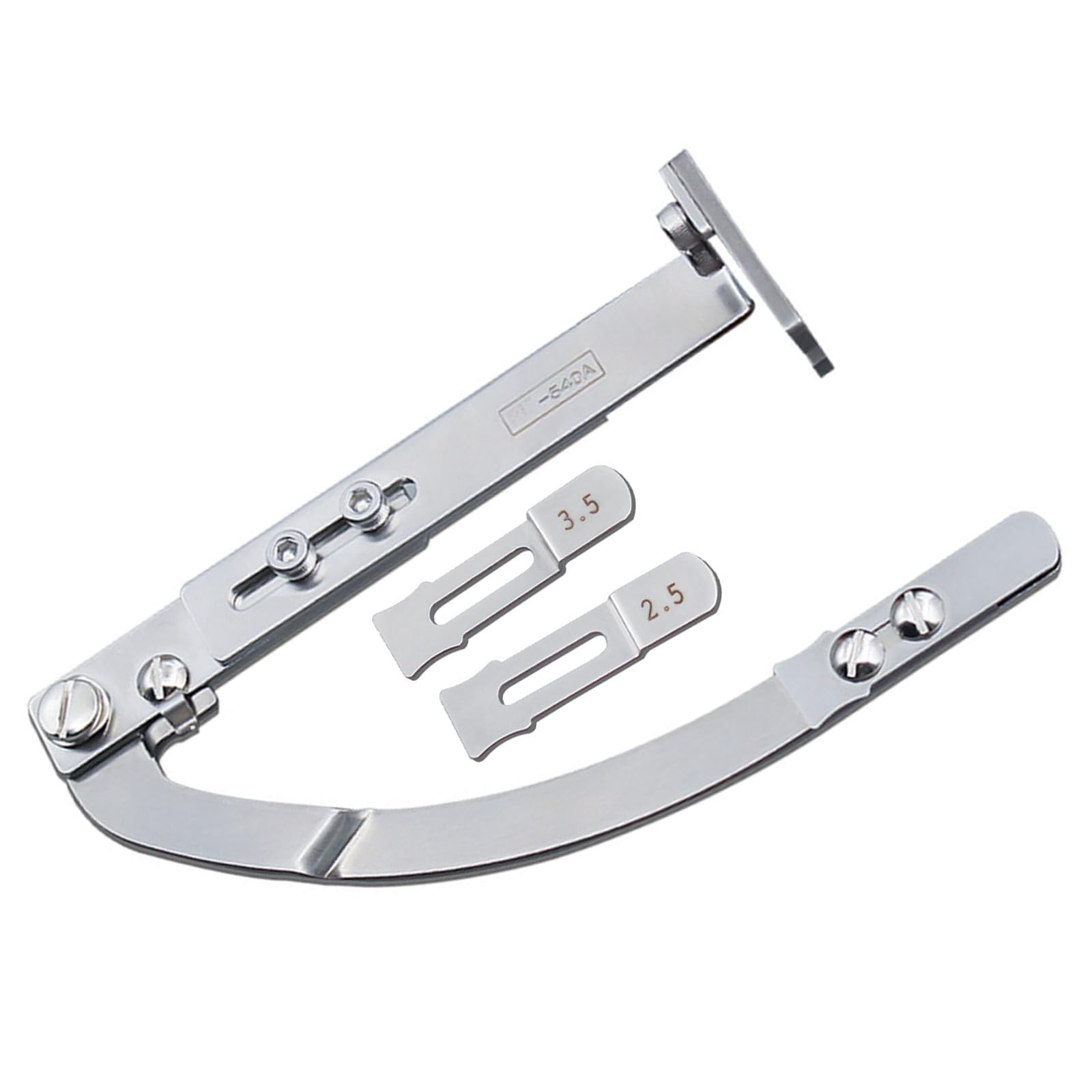 Industrial Flat Car Quilting Guide Adjustable Collar Binding Guide Attachment Easy Assembly for Lockstitching Quilting Stainless Steel Sewing Accessory