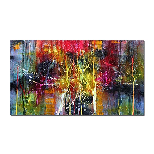 Affiches et impressions KEBIA toile peinture abstrait coloré sans cadre
