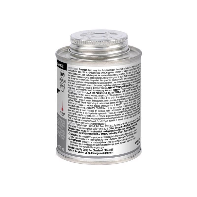 Cement PVC HD Gray 8OZ