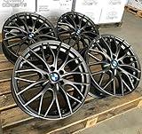 Lieferumfang: 4 Aluminiumfelgen MM01 8x18 ET30 5x120 grau Glanz glänzend