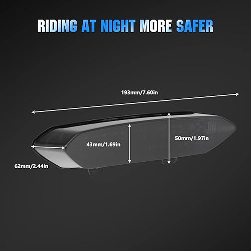 Miniatura 7 de A & UTV PRO Luz trasera LED para Yamaha Raptor 700R 700 YFZ450R Accesorios 2008-2020, luz de freno trasera ahumada 3 luz para Yamaha Raptor YFZ 450X