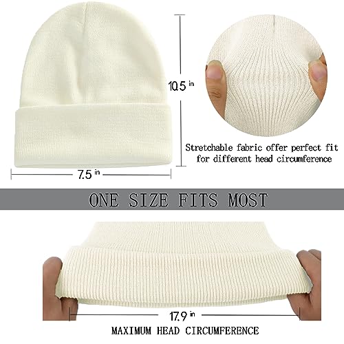 Image of ZOORON 1&2 Pack Beanie for Men Women Slouchy Beanie Hats Winter Knit Caps Soft Ski Hat Unisex