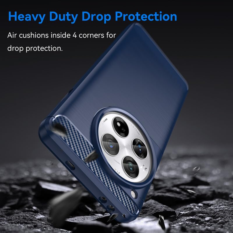 Image of Hybrid Carbon Fiber Back Case for OnePlus 12 (Blue)