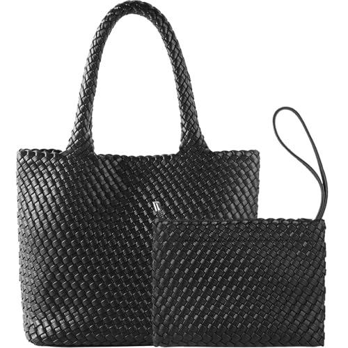 Image of JINMANXUE Fashion Woven Bag Shopper Bag Travel Handbags and Purses Women Tote Bag Large Capacity Shoulder Bags