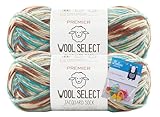 Premier Wool Select Jacquard Sock Yarn 2-Pack Bundle with Bella's Crafts Stitch Markers (Trailblazer)