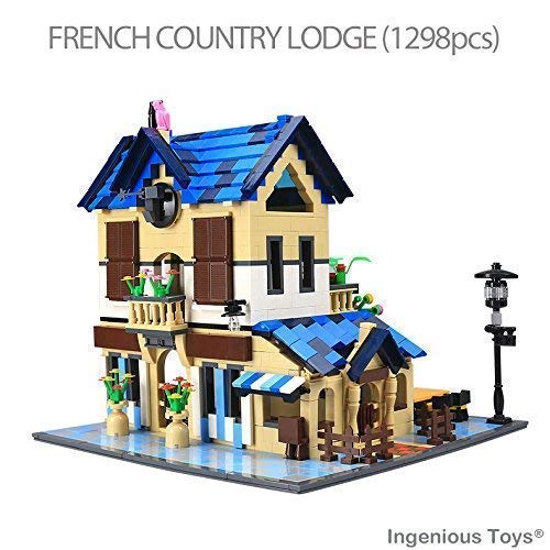 Ingenious Toys Architecture Campagne Française Chalet / 1298pcs Bloques de Construction Set de Construction #E311