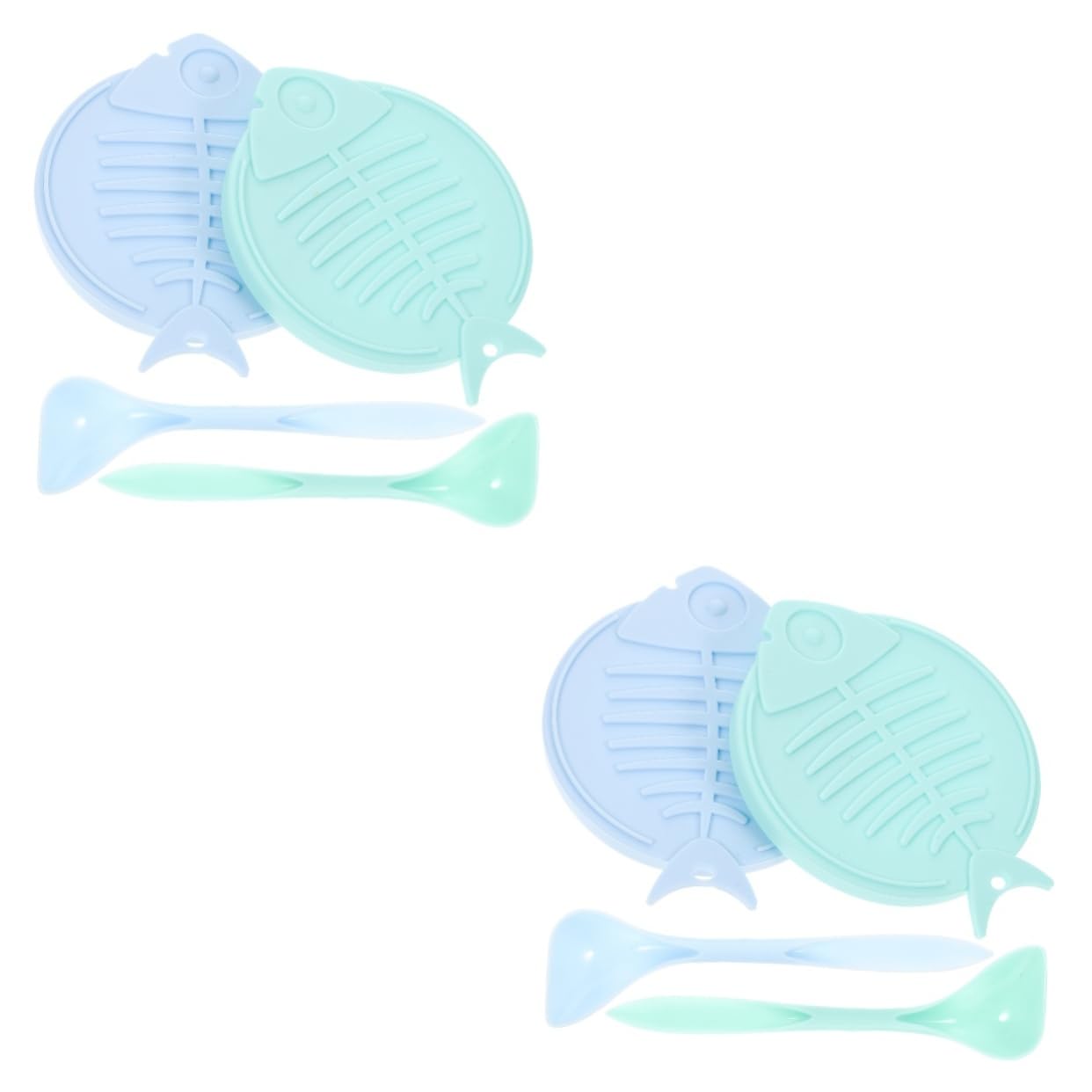 Angoily 2 Sets Cat Can Lid Dog Can Food 3 Oz Containers with Lids Pet Food Silicone Can Covers Mason Savior