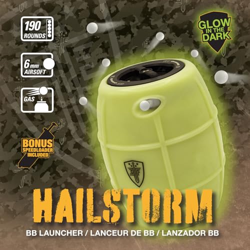 Elite Force Hailstorm Glow-in-The-Dark Green Gas Airsoft BB Dispersal Device – Reusable 6mm BB Launcher with Speed Loader – Holds Up to 190 BBS by Elite Force - Image 3